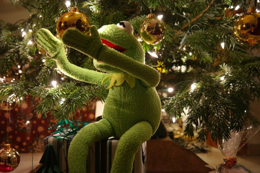 クリスマスツリーとカーミット